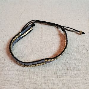 Black & Gold Adjustable Bracelet